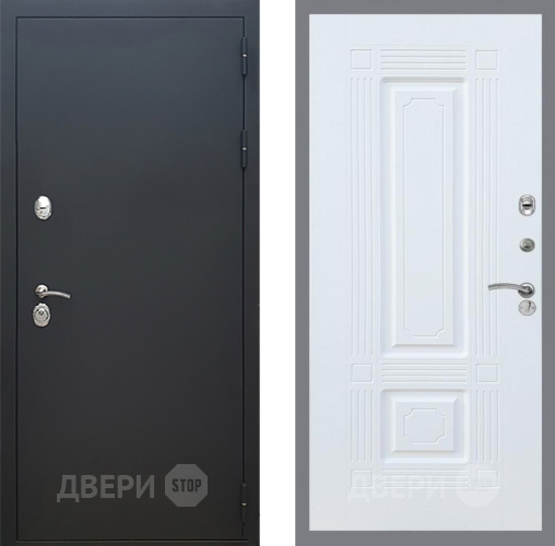 Входная металлическая Дверь Рекс (REX) 5 Черный Муар FL-2 Силк Сноу в Балашихе