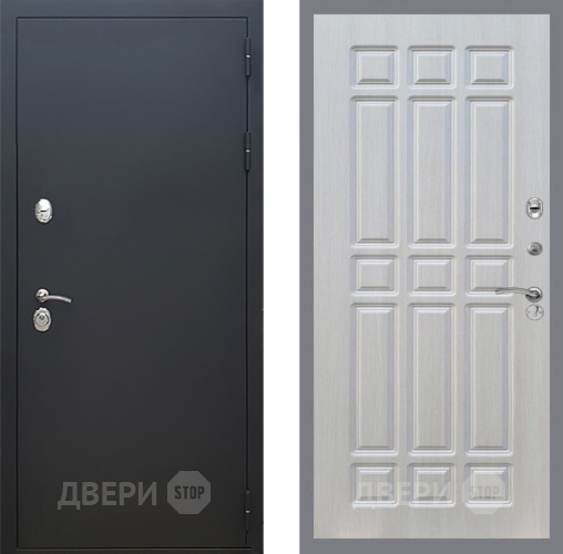 Входная металлическая Дверь Рекс (REX) 5 Черный Муар FL-33 Лиственница беж в Балашихе