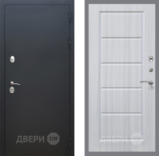 Входная металлическая Дверь Рекс (REX) 5 Черный Муар FL-39 Сандал белый в Балашихе
