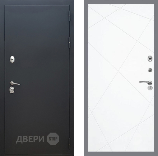 Входная металлическая Дверь Рекс (REX) 5 Черный Муар FL-291 Силк Сноу в Балашихе