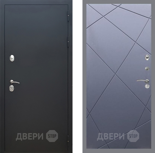 Входная металлическая Дверь Рекс (REX) 5 Черный Муар FL-291 Силк титан в Балашихе