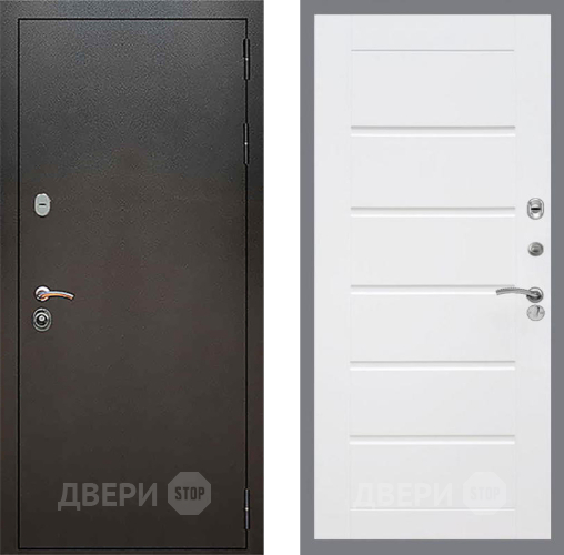 Входная металлическая Дверь Рекс (REX) 5 Серебро Антик Сити Белый ясень в Балашихе