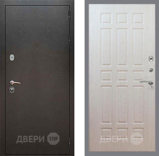 Входная металлическая Дверь Рекс (REX) 5 Серебро Антик FL-33 Беленый дуб в Балашихе