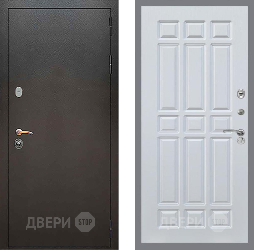 Дверь Рекс (REX) 5 Серебро Антик FL-33 Белый ясень в Балашихе