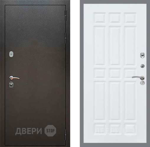 Входная металлическая Дверь Рекс (REX) 5 Серебро Антик FL-33 Силк Сноу в Балашихе