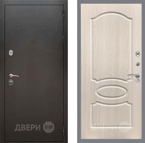 Входная металлическая Дверь Рекс (REX) 5 Серебро Антик FL-128 Беленый дуб в Балашихе