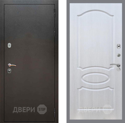Входная металлическая Дверь Рекс (REX) 5 Серебро Антик FL-128 Лиственница беж в Балашихе