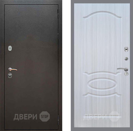 Входная металлическая Дверь Рекс (REX) 5 Серебро Антик FL-128 Сандал белый в Балашихе