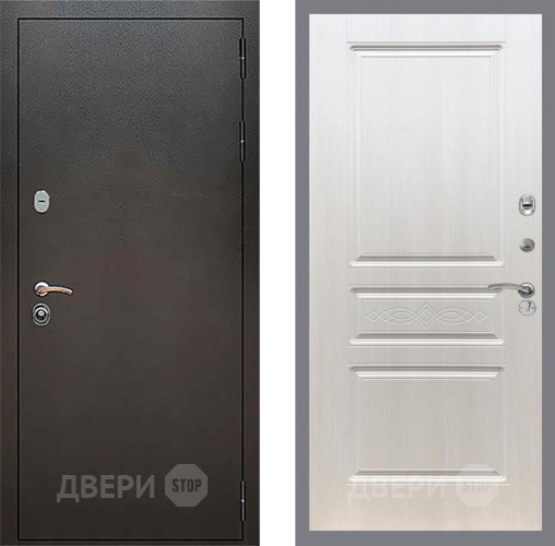 Входная металлическая Дверь Рекс (REX) 5 Серебро Антик FL-243 Лиственница беж в Балашихе