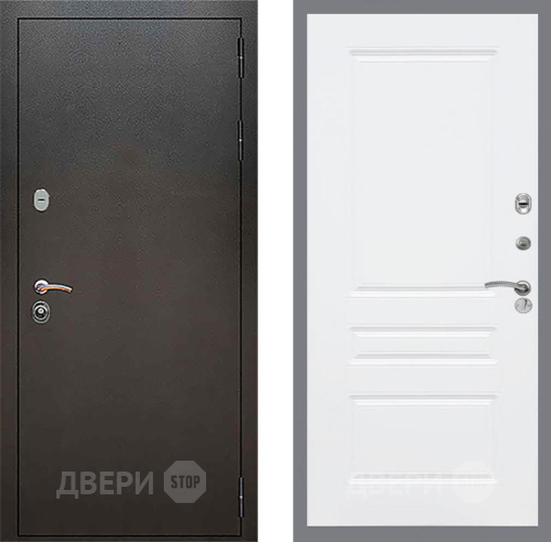Входная металлическая Дверь Рекс (REX) 5 Серебро Антик FL-243 Силк Сноу в Балашихе
