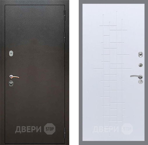 Дверь Рекс (REX) 5 Серебро Антик FL-289 Белый ясень в Балашихе