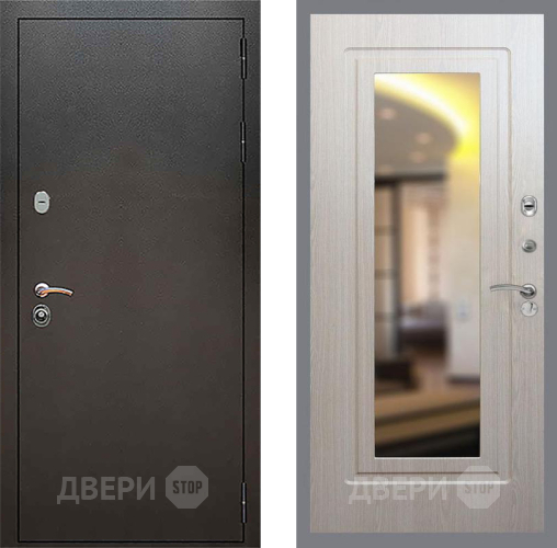 Входная металлическая Дверь Рекс (REX) 5 Серебро Антик FLZ-120 Беленый дуб в Балашихе