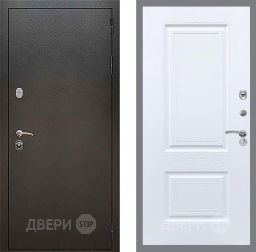 Входная металлическая Дверь Рекс (REX) 5 Серебро Антик Смальта Силк Сноу в Балашихе