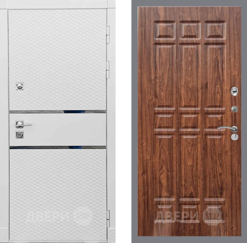 Входная металлическая Дверь Рекс (REX) 15 Силк Сноу FL-33 орех тисненый в Балашихе