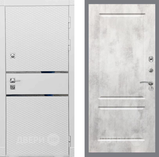 Входная металлическая Дверь Рекс (REX) 15 Силк Сноу FL-117 Бетон светлый в Балашихе