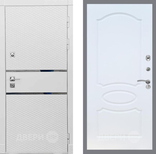 Входная металлическая Дверь Рекс (REX) 15 Силк Сноу FL-128 Белый ясень в Балашихе