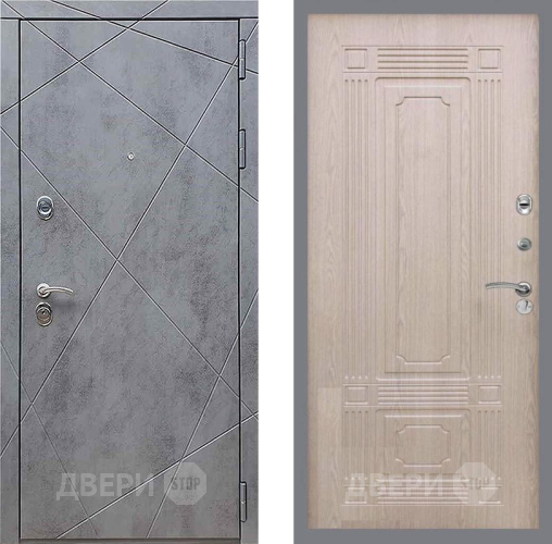 Входная металлическая Дверь Рекс (REX) 13 Бетон Темный FL-2 Беленый дуб в Балашихе