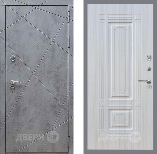 Входная металлическая Дверь Рекс (REX) 13 Бетон Темный FL-2 Сандал белый в Балашихе