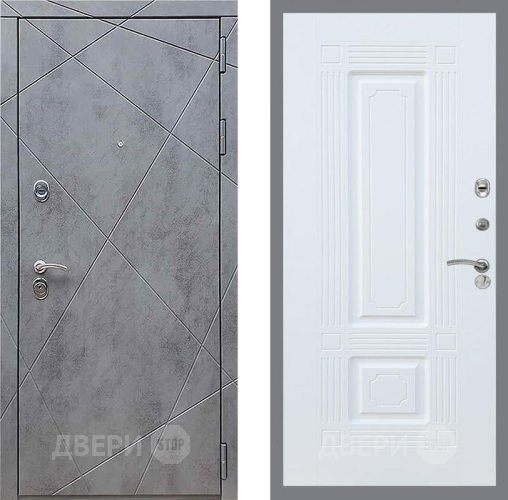 Входная металлическая Дверь Рекс (REX) 13 Бетон Темный FL-2 Силк Сноу в Балашихе