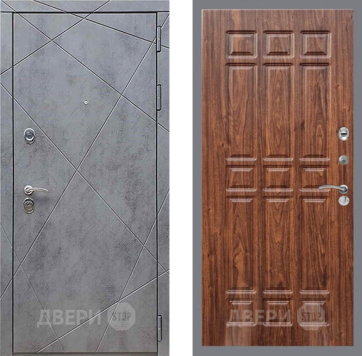 Входная металлическая Дверь Рекс (REX) 13 Бетон Темный FL-33 орех тисненый в Балашихе