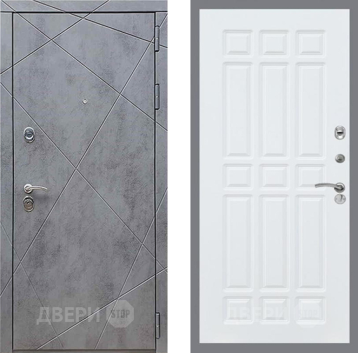 Входная металлическая Дверь Рекс (REX) 13 Бетон Темный FL-33 Силк Сноу в Балашихе