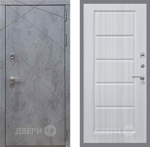 Входная металлическая Дверь Рекс (REX) 13 Бетон Темный FL-39 Сандал белый в Балашихе