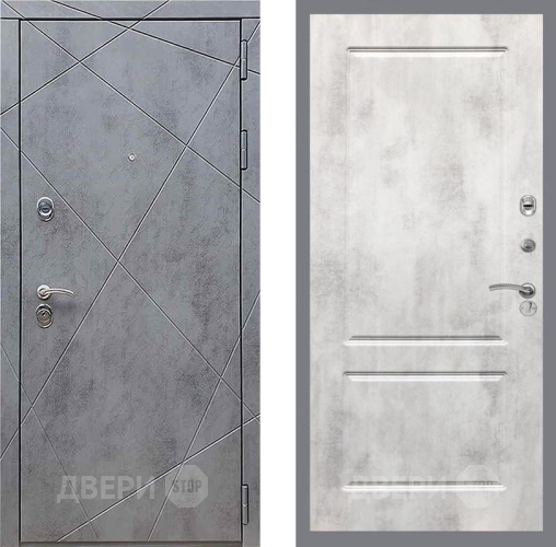 Входная металлическая Дверь Рекс (REX) 13 Бетон Темный FL-117 Бетон светлый в Балашихе