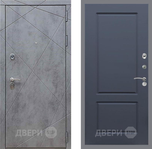 Входная металлическая Дверь Рекс (REX) 13 Бетон Темный FL-117 Силк титан в Балашихе