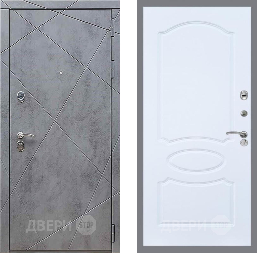 Входная металлическая Дверь Рекс (REX) 13 Бетон Темный FL-128 Силк Сноу в Балашихе