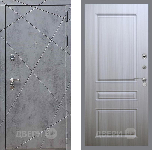 Входная металлическая Дверь Рекс (REX) 13 Бетон Темный FL-243 Сандал белый в Балашихе
