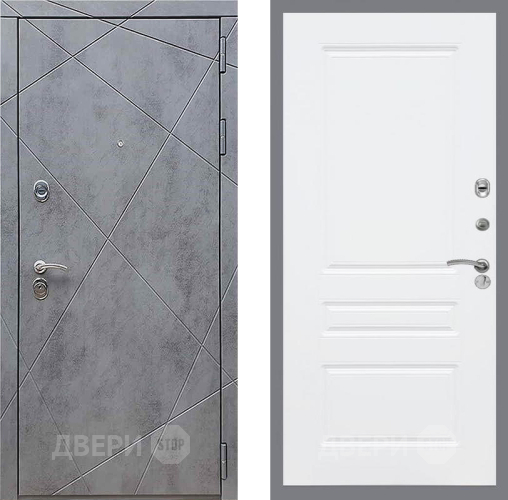 Входная металлическая Дверь Рекс (REX) 13 Бетон Темный FL-243 Силк Сноу в Балашихе