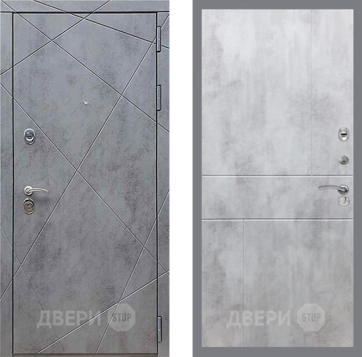 Входная металлическая Дверь Рекс (REX) 13 Бетон Темный FL-290 Бетон светлый в Балашихе