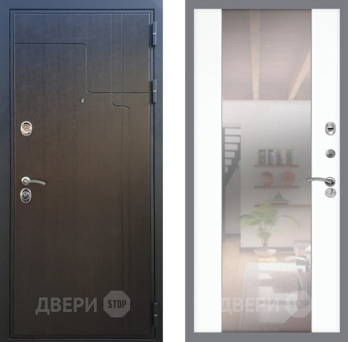 Входная металлическая Дверь Рекс (REX) Премиум-246 СБ-16 Зеркало Силк Сноу в Балашихе