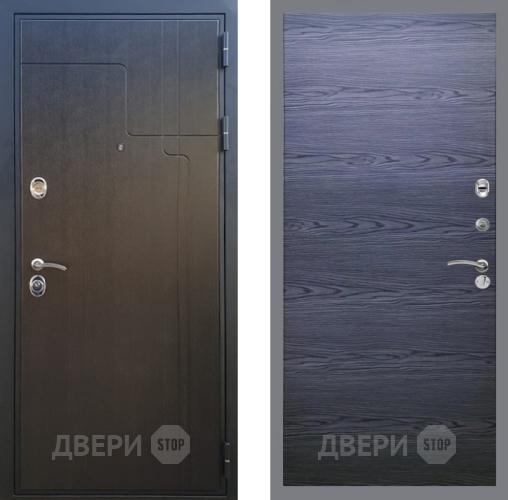 Входная металлическая Дверь Рекс (REX) Премиум-246 GL Дуб тангенальный черный в Балашихе
