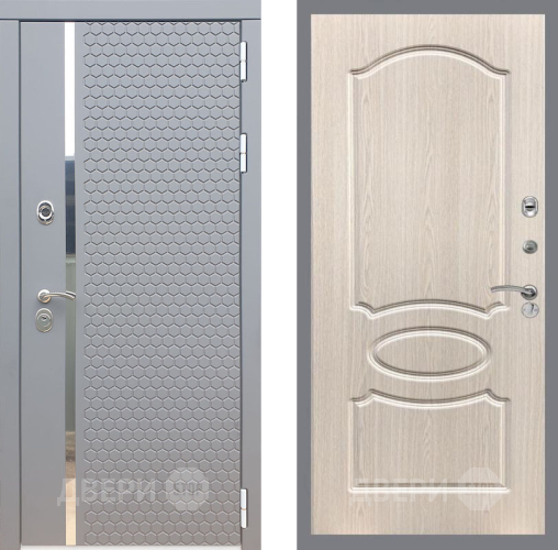 Входная металлическая Дверь Рекс (REX) 24 FL-128 Беленый дуб в Балашихе