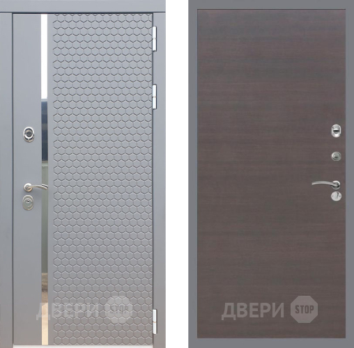 Входная металлическая Дверь Рекс (REX) 24 GL венге поперечный в Балашихе