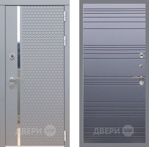 Входная металлическая Дверь Рекс (REX) 24 Line Силк титан в Балашихе