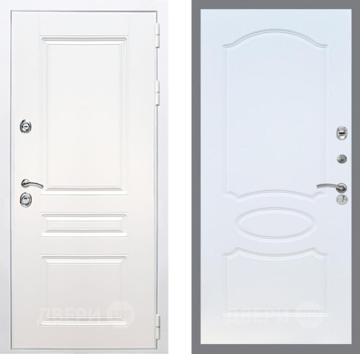 Входная металлическая Дверь Рекс (REX) Премиум-н Силк Сноу FL-128 Белый ясень в Балашихе