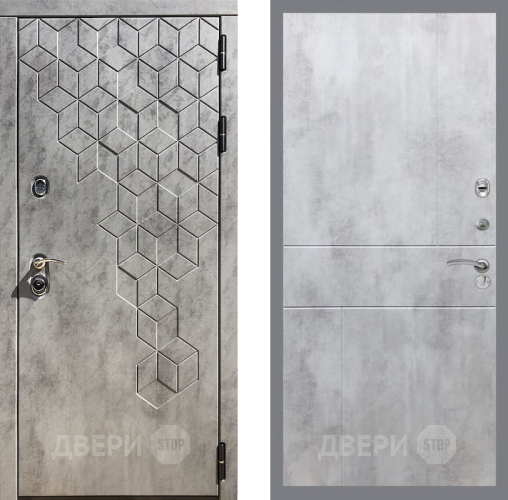 Входная металлическая Дверь Рекс (REX) 23 FL-290 Бетон светлый в Балашихе