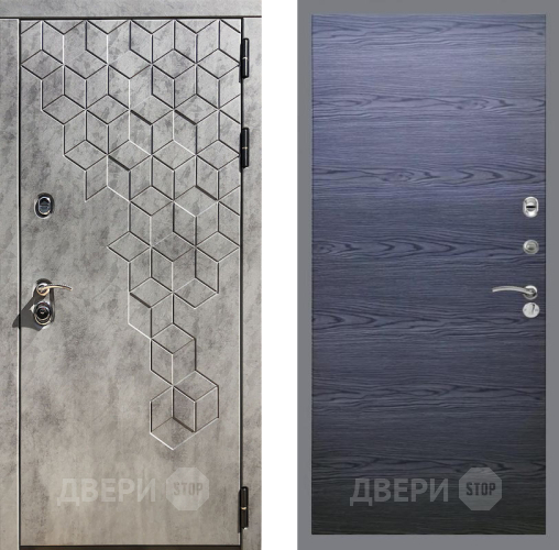 Входная металлическая Дверь Рекс (REX) 23 GL Дуб тангенальный черный в Балашихе