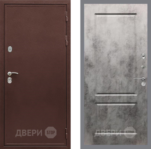 Дверь Рекс (REX) 5 металл 3 мм FL-117 Бетон темный в Балашихе