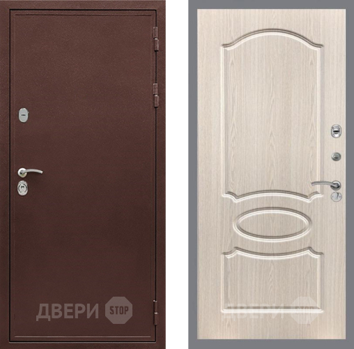 Входная металлическая Дверь Рекс (REX) 5 металл 3 мм FL-128 Беленый дуб в Балашихе