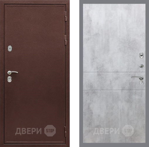 Дверь Рекс (REX) 5 металл 3 мм FL-290 Бетон светлый в Балашихе