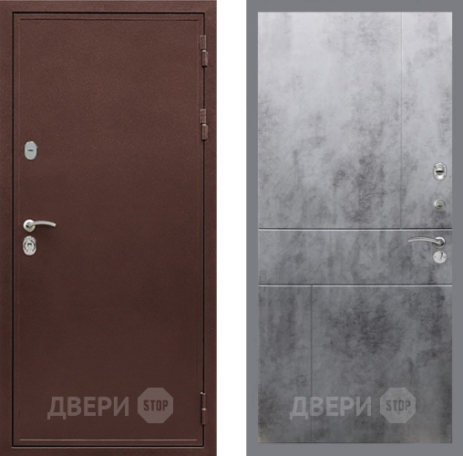 Дверь Рекс (REX) 5 металл 3 мм FL-290 Бетон темный в Балашихе