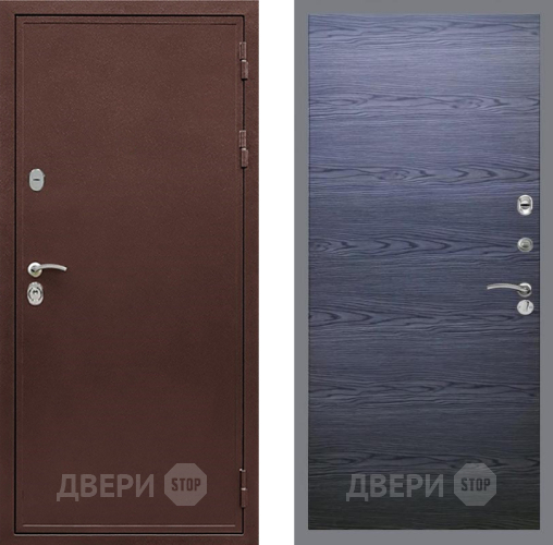 Дверь Рекс (REX) 5 металл 3 мм GL Дуб тангенальный черный в Балашихе