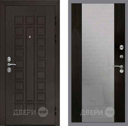 Входная металлическая Дверь Рекс (REX) Сенатор Cisa СБ-16 Зеркало Венге в Балашихе