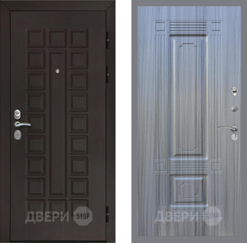 Входная металлическая Дверь Рекс (REX) Сенатор Cisa FL-2 Сандал грей в Балашихе
