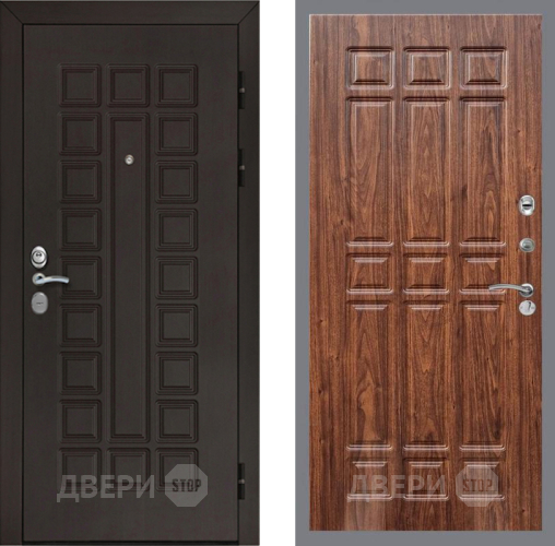 Входная металлическая Дверь Рекс (REX) Сенатор Cisa FL-33 орех тисненый в Балашихе