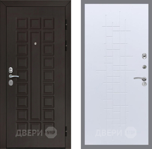 Входная металлическая Дверь Рекс (REX) Сенатор Cisa FL-289 Белый ясень в Балашихе