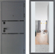 Входная металлическая Дверь Дверной континент Диамант Дизайн ФЛЗ-1 Зеркало Белое дерево в Балашихе